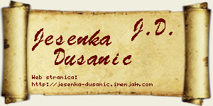 Jesenka Dušanić vizit kartica